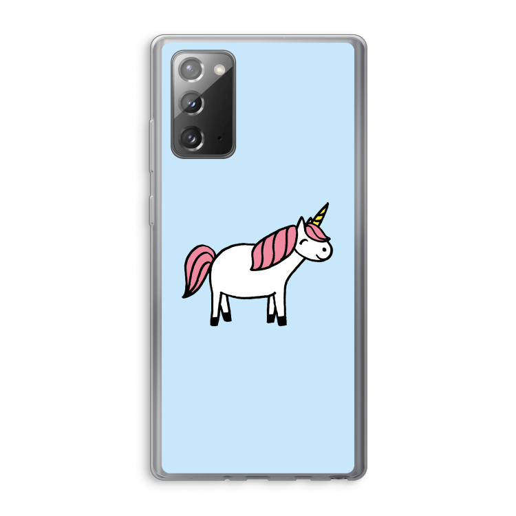 Eenhoorn: Samsung Galaxy Note 20 / Note 20 5G Transparant Hoesje