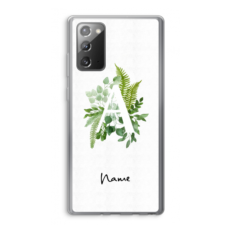 Green Brush: Samsung Galaxy Note 20 / Note 20 5G Transparant Hoesje