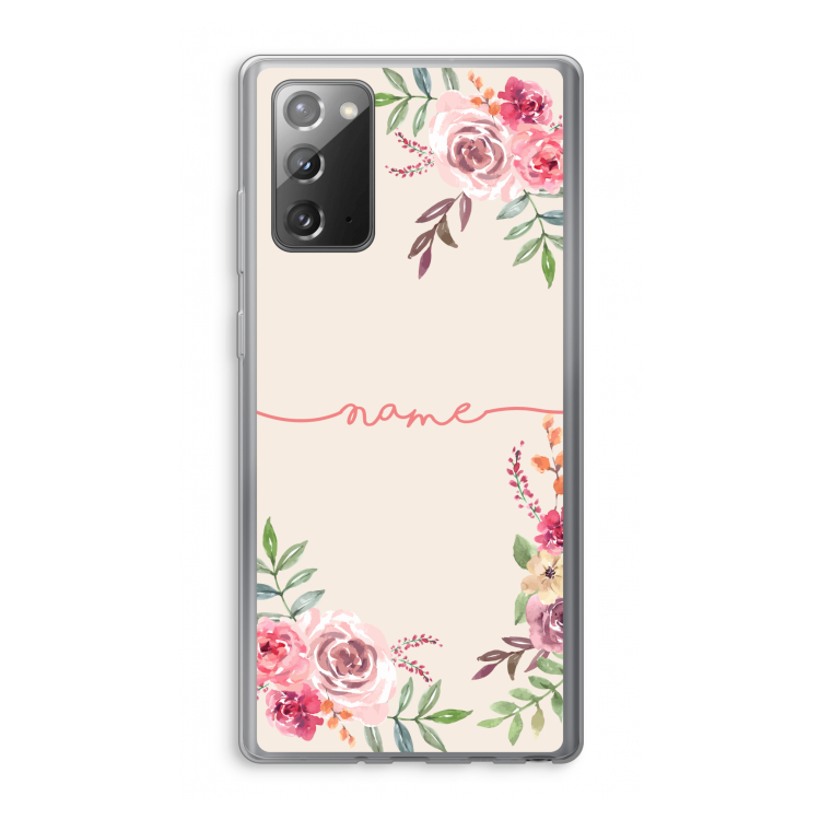 Rozen: Samsung Galaxy Note 20 / Note 20 5G Transparant Hoesje