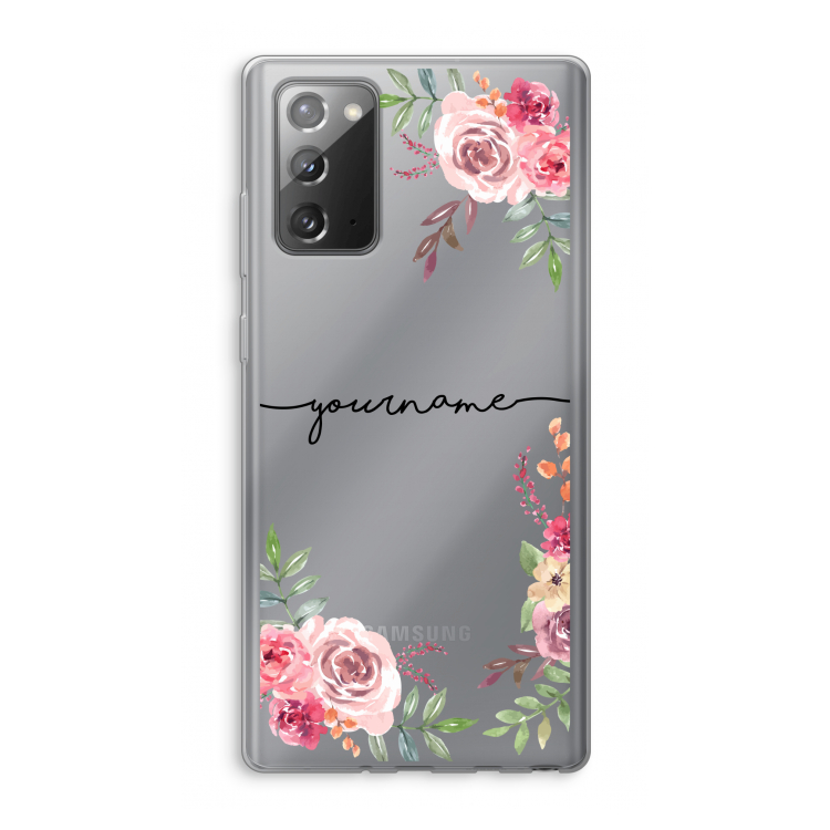 Rozen: Samsung Galaxy Note 20 / Note 20 5G Transparant Hoesje