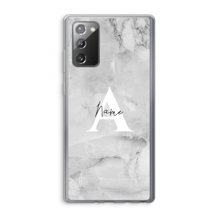 Ivory Marble: Samsung Galaxy Note 20 / Note 20 5G Transparant Hoesje