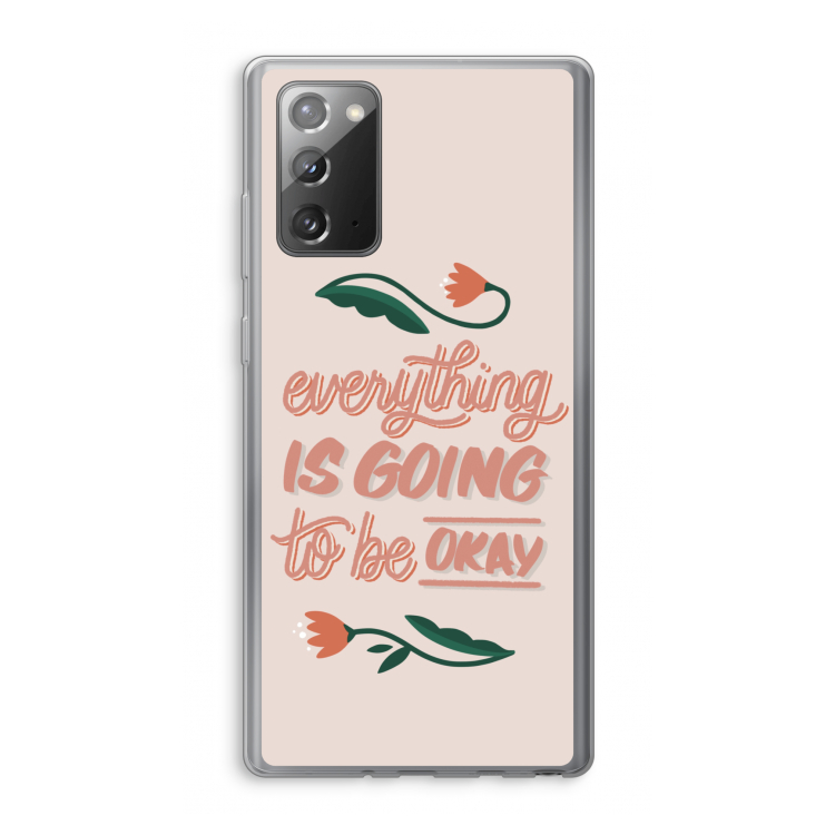 Optimistic flower girl: Samsung Galaxy Note 20 / Note 20 5G Transparant Hoesje
