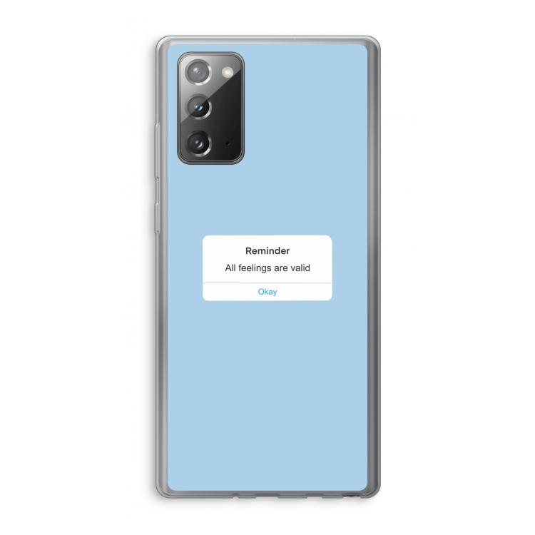 Reminder: Samsung Galaxy Note 20 / Note 20 5G Transparant Hoesje