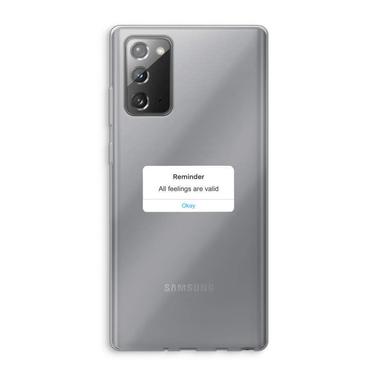 Reminder: Samsung Galaxy Note 20 / Note 20 5G Transparant Hoesje