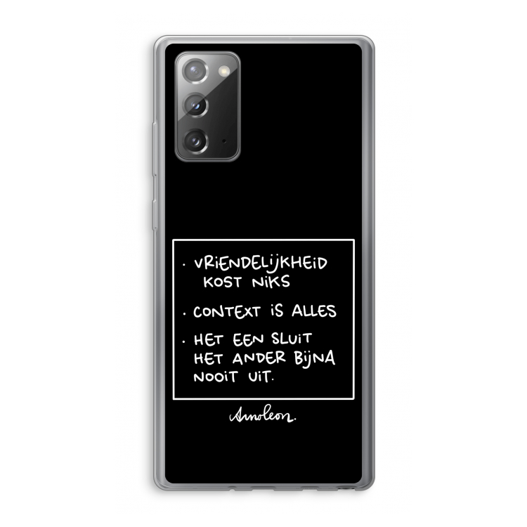 Mijn Motto's: Samsung Galaxy Note 20 / Note 20 5G Transparant Hoesje
