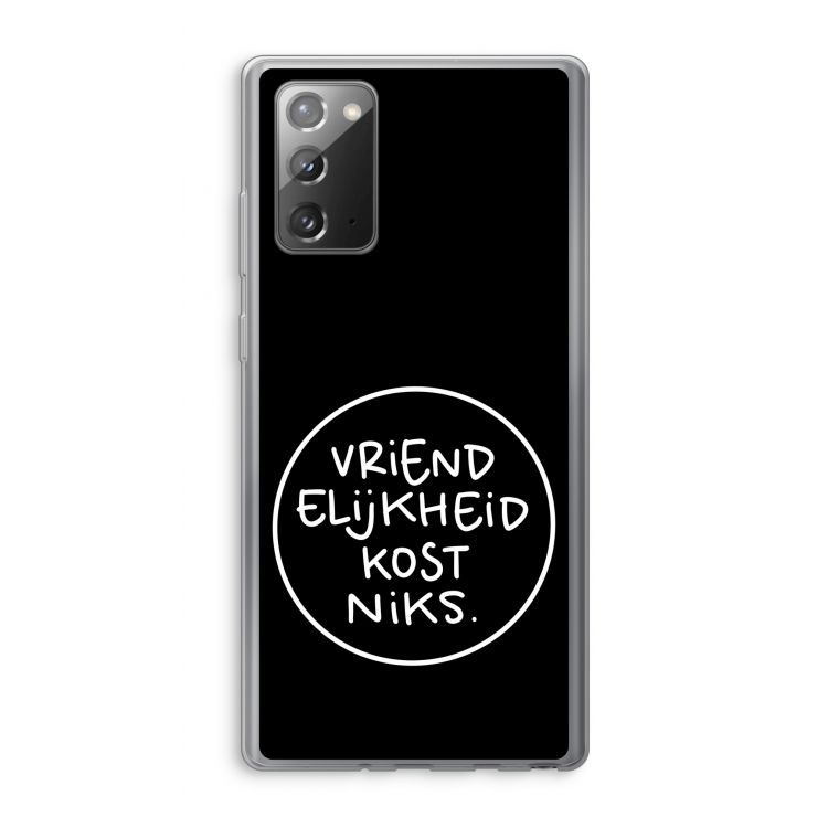 Vriendelijkheid: Samsung Galaxy Note 20 / Note 20 5G Transparant Hoesje