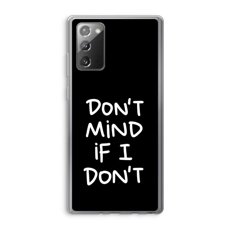 Don't Mind: Samsung Galaxy Note 20 / Note 20 5G Transparant Hoesje