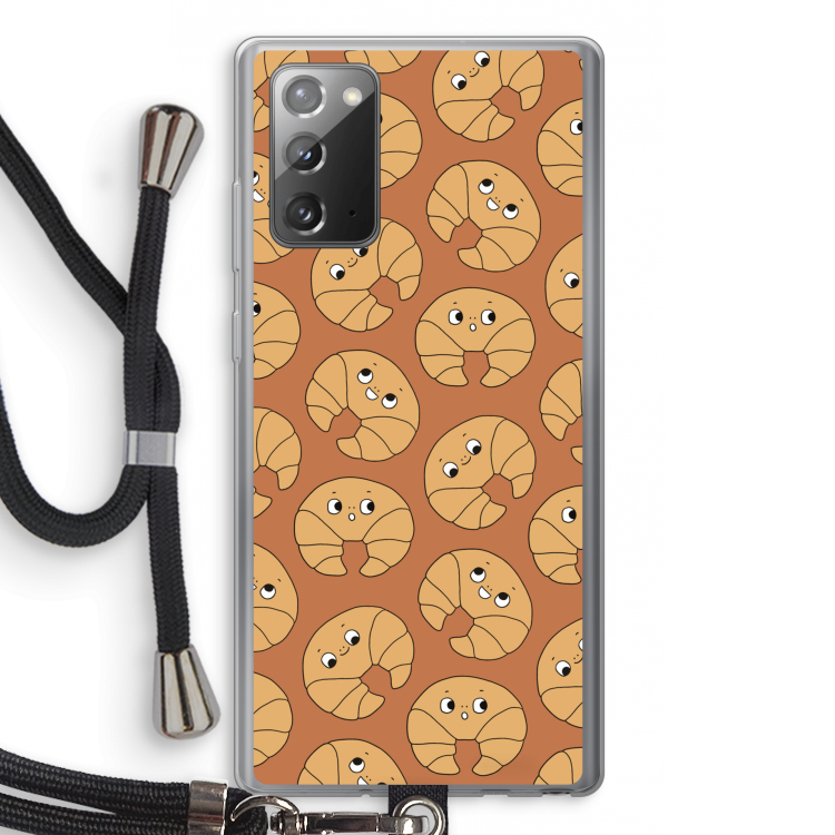 Croissant: Samsung Galaxy Note 20 / Note 20 5G Transparant Hoesje met koord