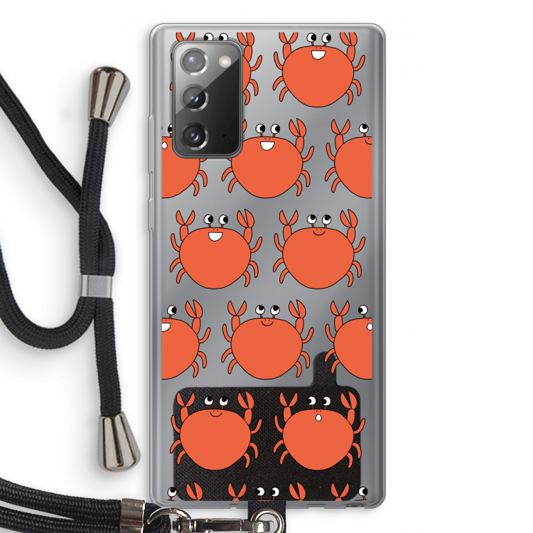 Krab: Samsung Galaxy Note 20 / Note 20 5G Transparant Hoesje met koord