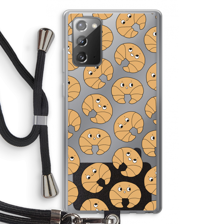 Croissant: Samsung Galaxy Note 20 / Note 20 5G Transparant Hoesje met koord