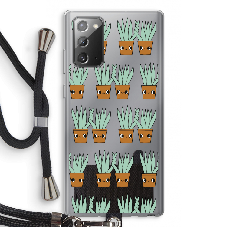 Sansevieria: Samsung Galaxy Note 20 / Note 20 5G Transparant Hoesje met koord