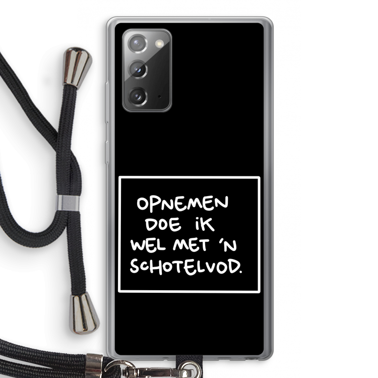 Schotelvod: Samsung Galaxy Note 20 / Note 20 5G Transparant Hoesje met koord
