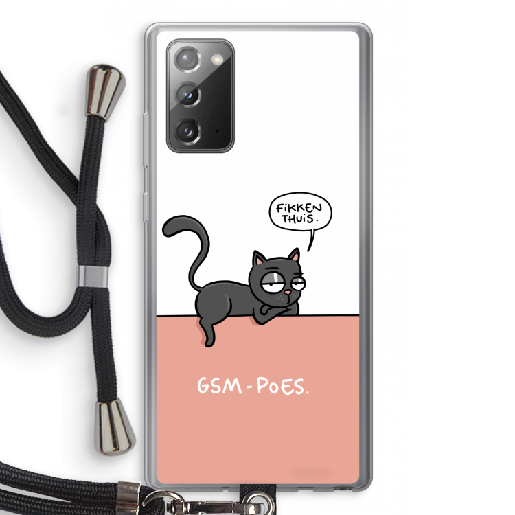 GSM poes: Samsung Galaxy Note 20 / Note 20 5G Transparant Hoesje met koord