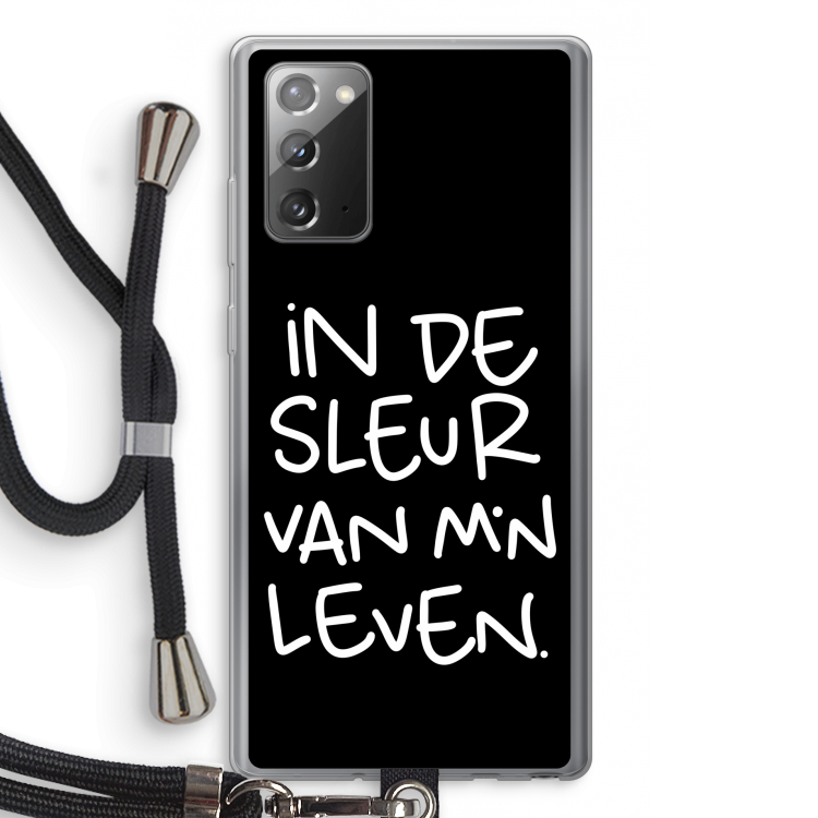 De Sleur: Samsung Galaxy Note 20 / Note 20 5G Transparant Hoesje met koord