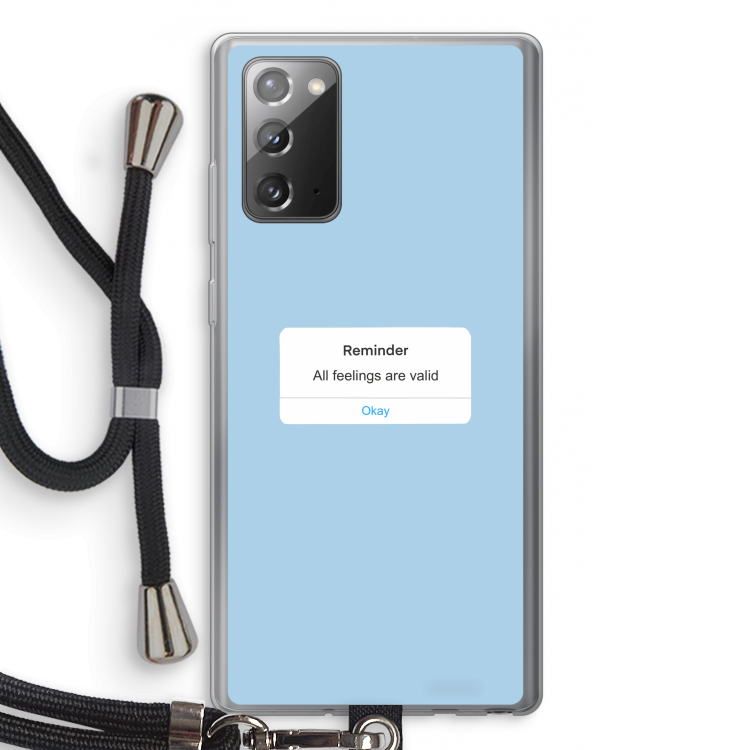 Reminder: Samsung Galaxy Note 20 / Note 20 5G Transparant Hoesje met koord