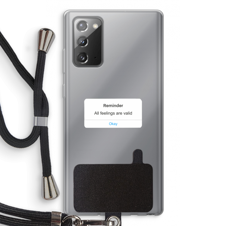 Reminder: Samsung Galaxy Note 20 / Note 20 5G Transparant Hoesje met koord