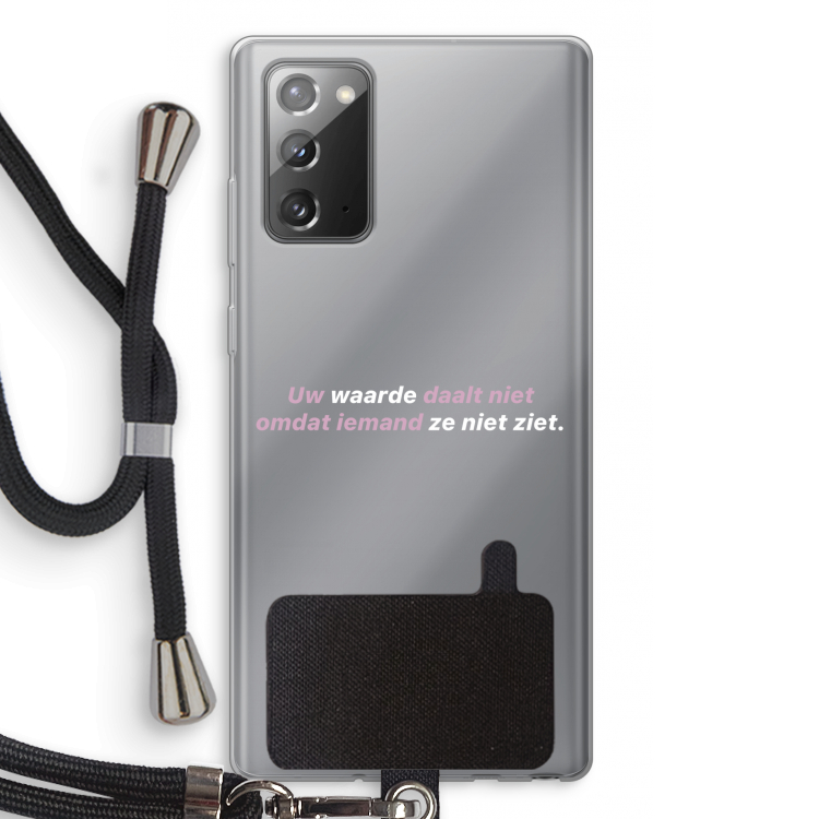 uw waarde daalt niet: Samsung Galaxy Note 20 / Note 20 5G Transparant Hoesje met koord