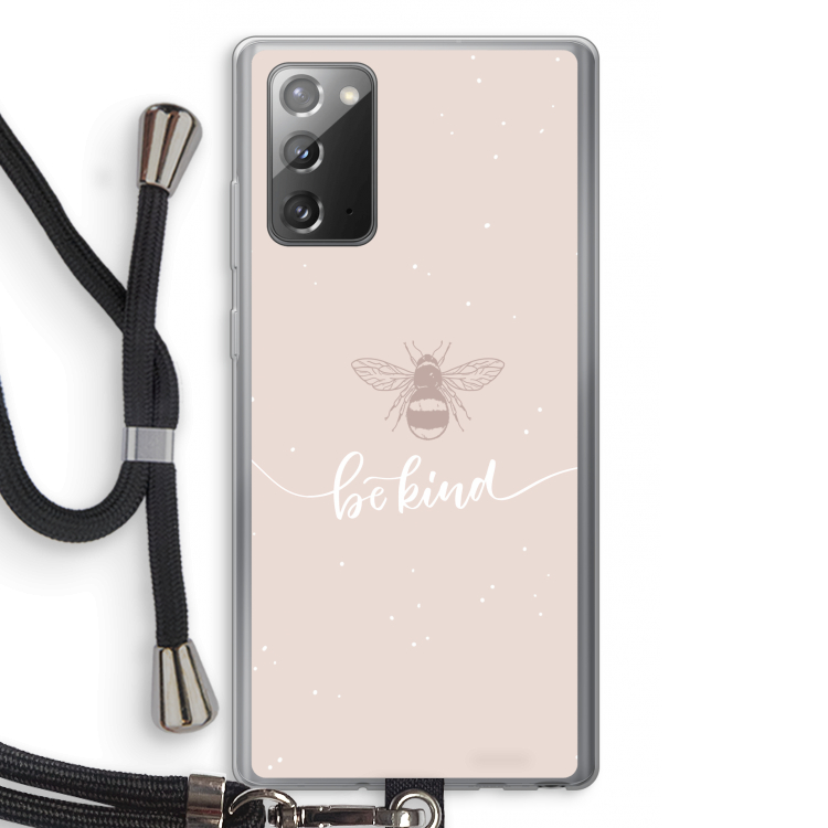 Be(e) kind: Samsung Galaxy Note 20 / Note 20 5G Transparant Hoesje met koord