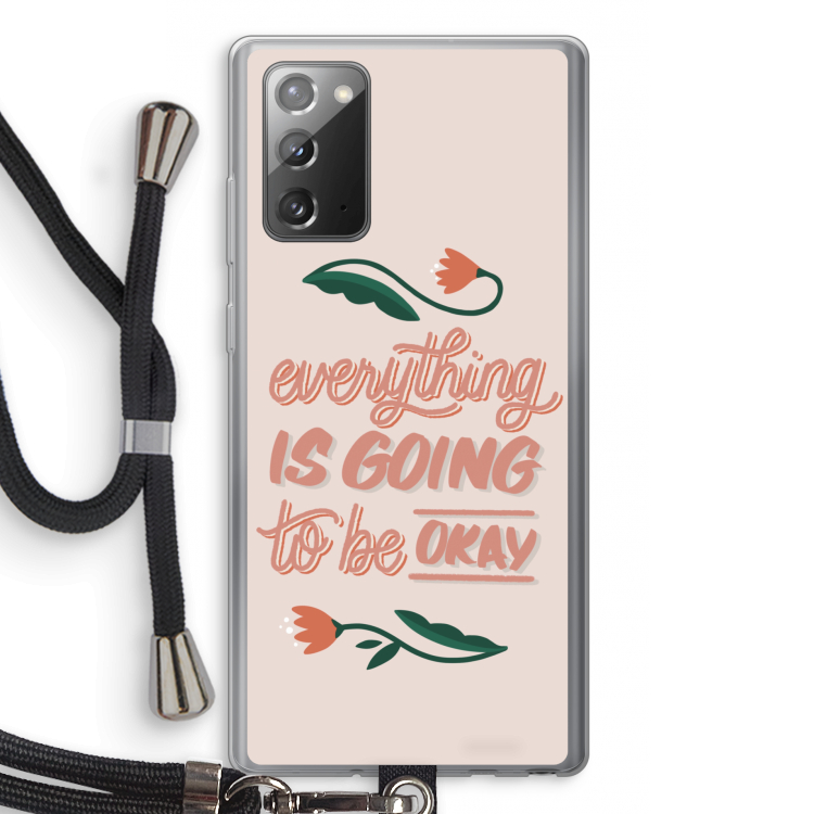 Optimistic flower girl: Samsung Galaxy Note 20 / Note 20 5G Transparant Hoesje met koord