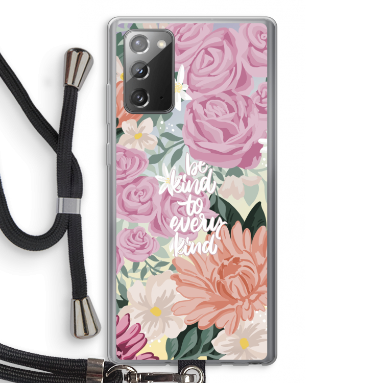 Kindness matters: Samsung Galaxy Note 20 / Note 20 5G Transparant Hoesje met koord