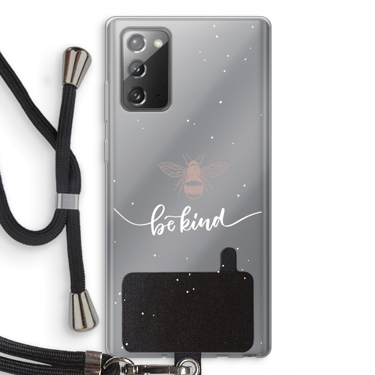 Be(e) kind: Samsung Galaxy Note 20 / Note 20 5G Transparant Hoesje met koord