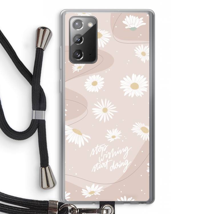 Daydreaming becomes reality: Samsung Galaxy Note 20 / Note 20 5G Transparant Hoesje met koord