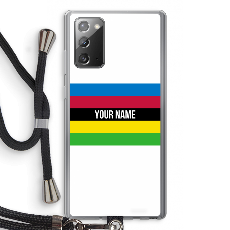 WK Wielrennen: Samsung Galaxy Note 20 / Note 20 5G Transparant Hoesje met koord