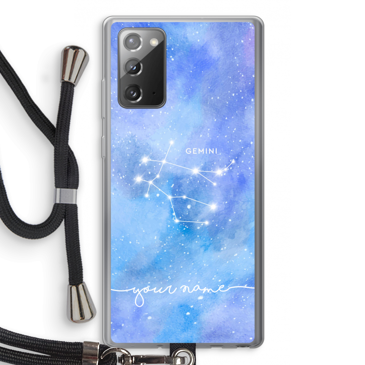Sterrenbeeld - Licht: Samsung Galaxy Note 20 / Note 20 5G Transparant Hoesje met koord