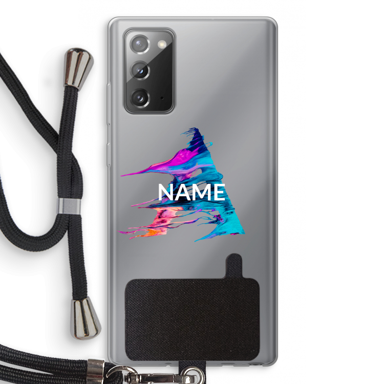 Abstract Spectrum: Samsung Galaxy Note 20 / Note 20 5G Transparant Hoesje met koord
