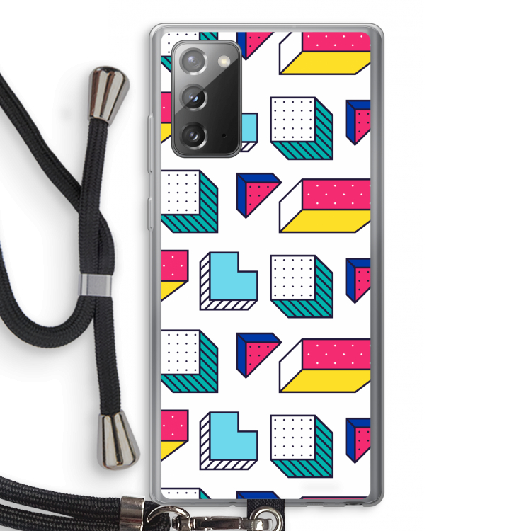 8-bit N°7: Samsung Galaxy Note 20 / Note 20 5G Transparant Hoesje met koord
