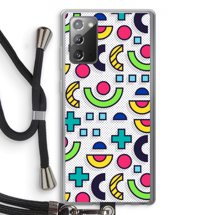 8-bit N°6: Samsung Galaxy Note 20 / Note 20 5G Transparant Hoesje met koord
