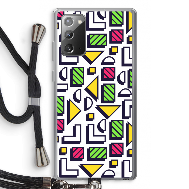 8-bit N°4: Samsung Galaxy Note 20 / Note 20 5G Transparant Hoesje met koord