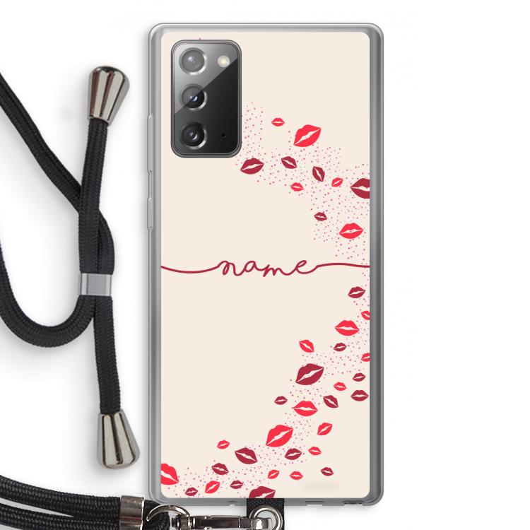 Kusjes: Samsung Galaxy Note 20 / Note 20 5G Transparant Hoesje met koord