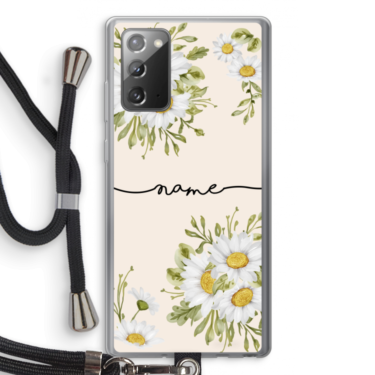 Daisies: Samsung Galaxy Note 20 / Note 20 5G Transparant Hoesje met koord