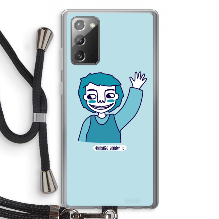 Zwaai: Samsung Galaxy Note 20 / Note 20 5G Transparant Hoesje met koord