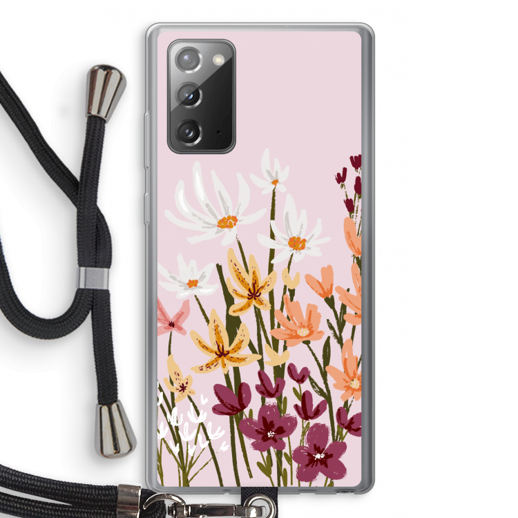 Painted wildflowers: Samsung Galaxy Note 20 / Note 20 5G Transparant Hoesje met koord