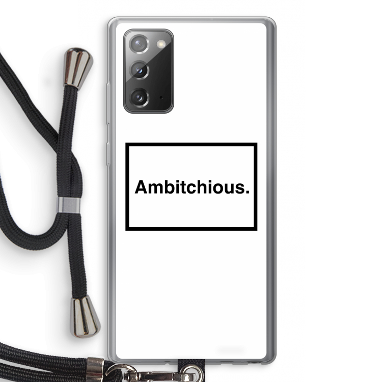 Ambitchious: Samsung Galaxy Note 20 / Note 20 5G Transparant Hoesje met koord