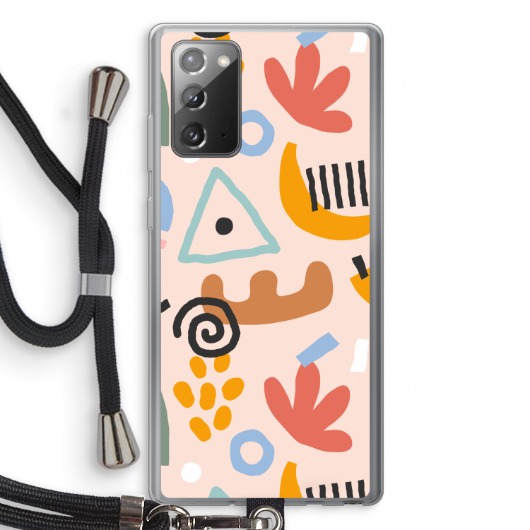 Abstract: Samsung Galaxy Note 20 / Note 20 5G Transparant Hoesje met koord