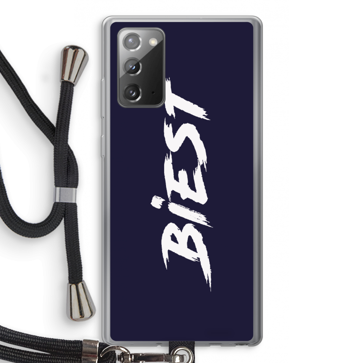Biest: Samsung Galaxy Note 20 / Note 20 5G Transparant Hoesje met koord