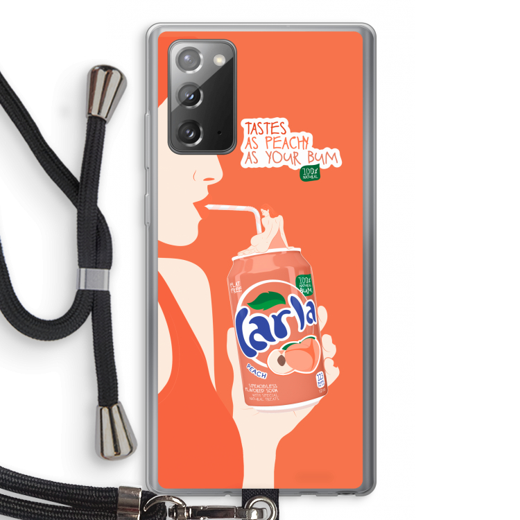 Peach please!: Samsung Galaxy Note 20 / Note 20 5G Transparant Hoesje met koord