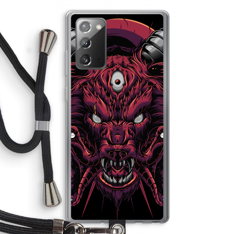 Hell Hound and Serpents: Samsung Galaxy Note 20 / Note 20 5G Transparant Hoesje met koord