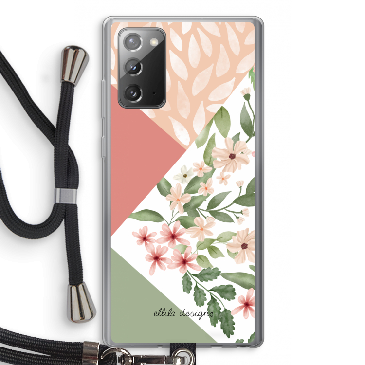 Sweet heaven geometrics: Samsung Galaxy Note 20 / Note 20 5G Transparant Hoesje met koord