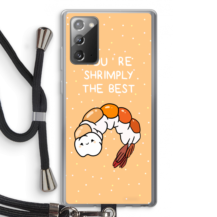 You're Shrimply The Best: Samsung Galaxy Note 20 / Note 20 5G Transparant Hoesje met koord