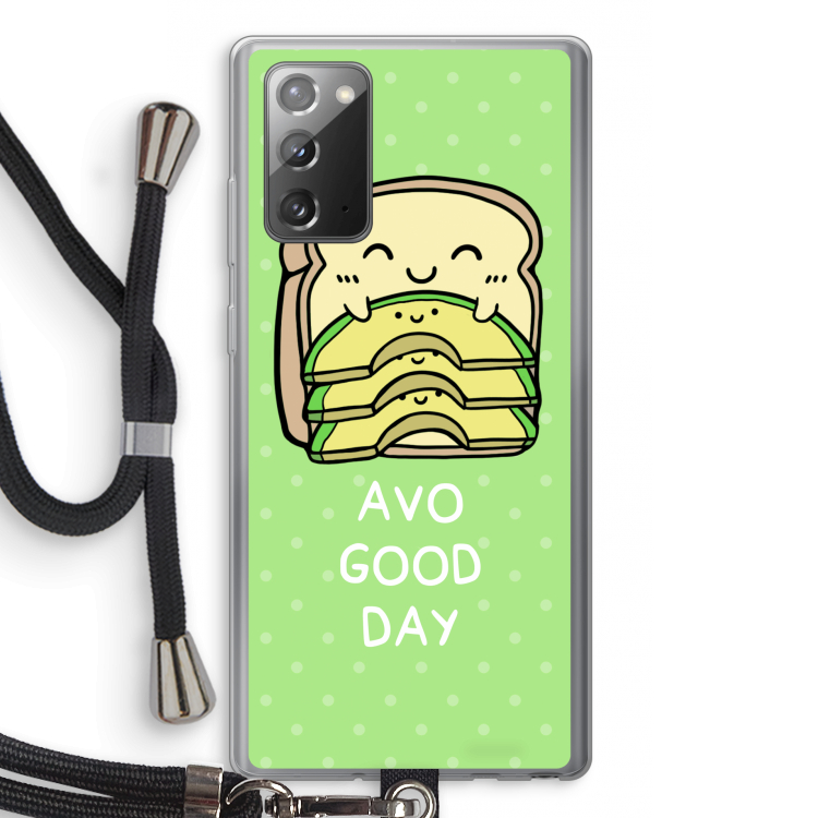 Avo Good Day: Samsung Galaxy Note 20 / Note 20 5G Transparant Hoesje met koord