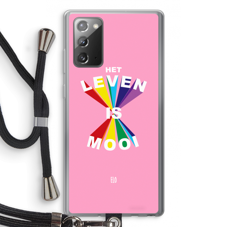 Het Leven Is Mooi: Samsung Galaxy Note 20 / Note 20 5G Transparant Hoesje met koord