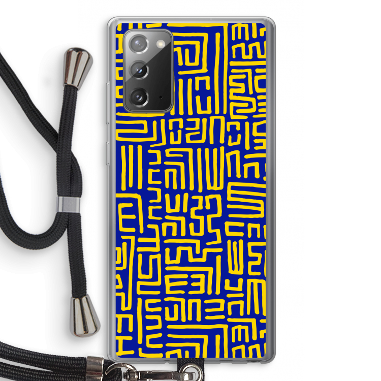 Majorelle Blue Print: Samsung Galaxy Note 20 / Note 20 5G Transparant Hoesje met koord