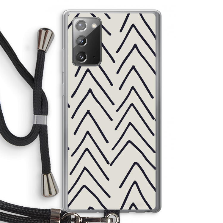 Marrakech Arrows: Samsung Galaxy Note 20 / Note 20 5G Transparant Hoesje met koord