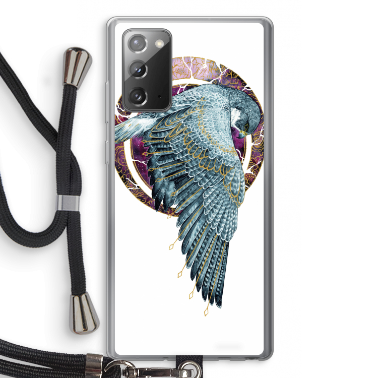 Golden Falcon: Samsung Galaxy Note 20 / Note 20 5G Transparant Hoesje met koord