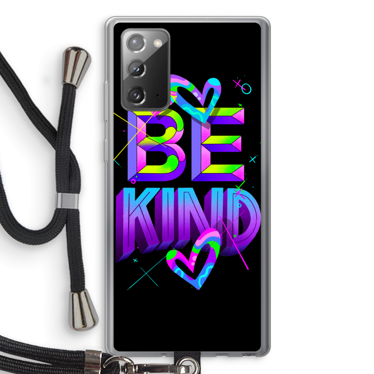 Be Kind: Samsung Galaxy Note 20 / Note 20 5G Transparant Hoesje met koord