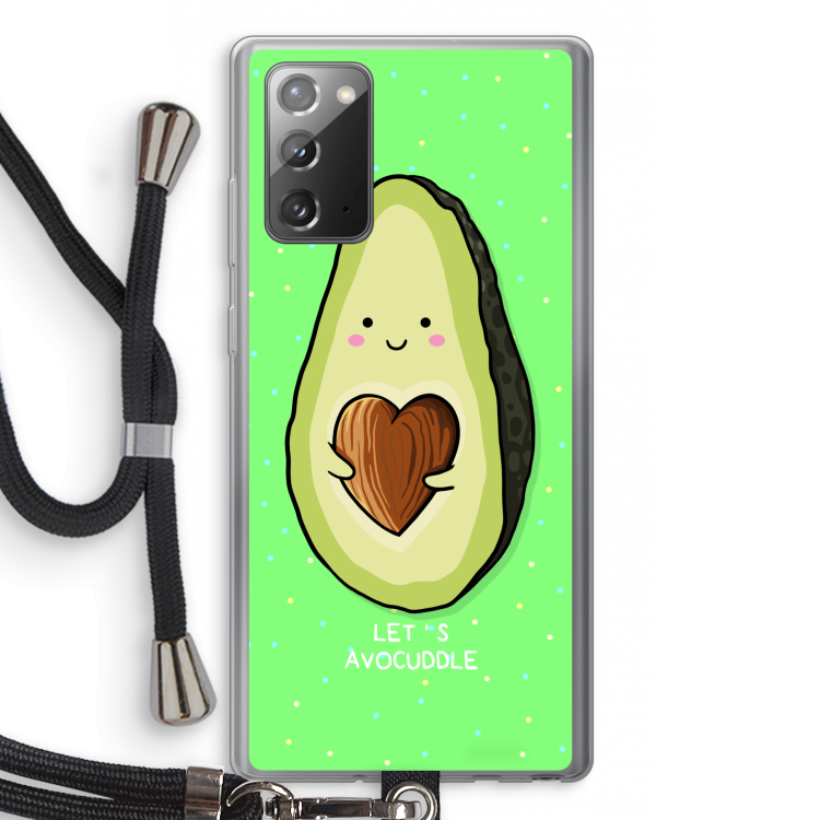 Avocuddle: Samsung Galaxy Note 20 / Note 20 5G Transparant Hoesje met koord